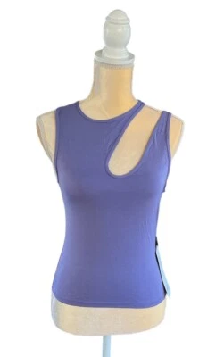 New! Lululemon Shoulder Cut-Out Yoga Tank Top Size 4 Purple Dark Lavender $68 - Image 1 of 4