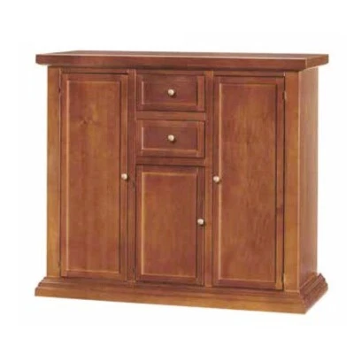 CREDENZA MADIA ARTE POVERA 3 PORTE 2 CASSETTI NOCE SCURO CLASSICO (392)