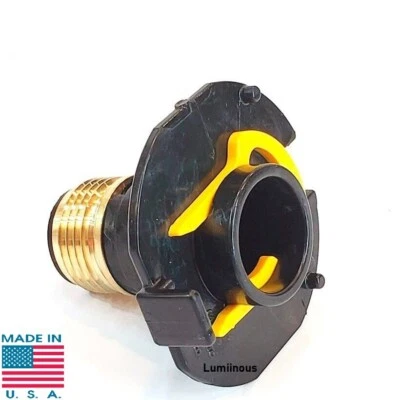 NEW BRASS OEM SUNCAST HOSE REEL HIDEAWAY IN TUBE WITH YELLOW RETAINER CLIP PARTS - Image 1 of 4