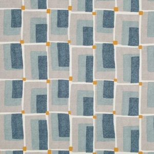 49 Yards Stoffrolle, Druck, 100 % Baumwolle, 55 Zoll Breite, abstrakt, Quadrate, Aquatinta - Bild 1 von 5
