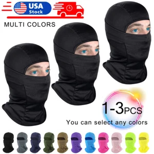 1-3x Máscara facial pasamontañas delgada protección UV Esquí Campana para sol Máscaras tácticas unisex - Imagen 1 de 23