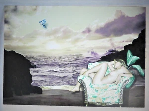 Jerry Duane Ott "Susan" Firmado a Mano Edición Limitada Litografía Chica Desnuda Arte 1982 - Imagen 1 de 10