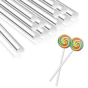 50 Pieces Acrylic Rods Cake Pop Sticks Acrylic Dowel Rods for DIY Crafts Clea... - Picture 1 of 7