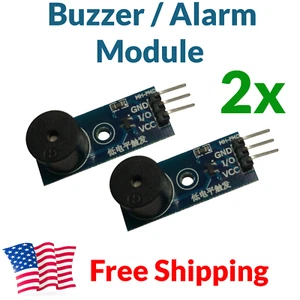 2X Arduino Buzzer Alarm Module Beeper Speaker Shield STM32 AVR ESP32 3.3V 5V USA - Picture 1 of 3