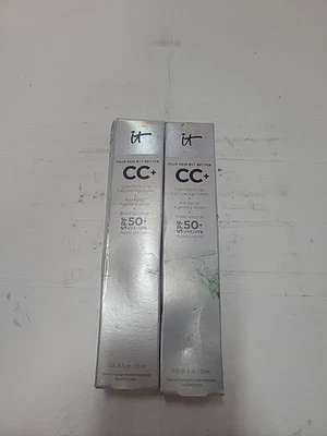 2x IT Cosmetics CC+ Full Coverage Creams Medium Tan 1.08 fl oz Ezp 12/27 - Image 1 of 4