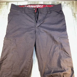 Pantalones utilitarios Wrangler Outdoor 32x32 para hombre Flex Cargo negros ropa de trabajo ligera - Imagen 1 de 4