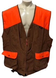 Gamehide Hunting Vest Mens 4X Brown Orange Canvas Shooting Pheasant Duck - Picture 1 of 21