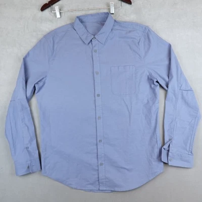 Lululemon Shirt Mens XL Blue Commission Stretch Button Up Pocket Long Sleeves - Image 1 of 4