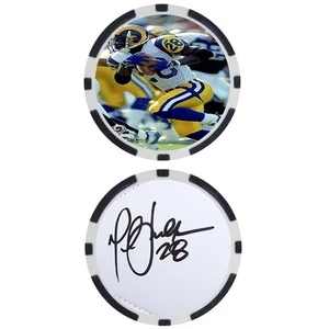 Marshall Faulk SIGNED Poker Chip #2 - Top 100 NFL Football Player - Picture 1 of 2