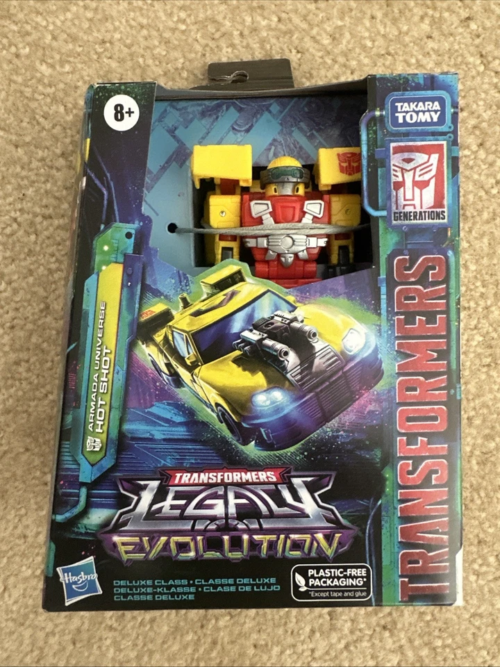 Transformers Legacy Armada Hot Shot Deluxe Class Autobot Action Figure 2022 New! - Image 1 of 3
