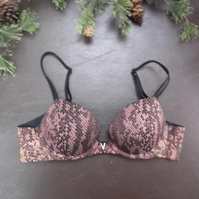 Sujetador pushup Victoria's Secret para mujer 34A estampado de serpiente con aros sexy acolchado Foto 1 de 4