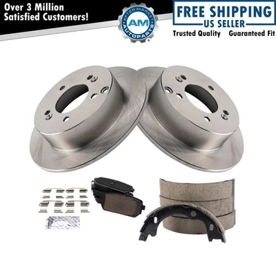 Rear Ceramic Brake Pad & Rotor Kit Fits 2007-2010 Kia Rondo - Image 1 of 4