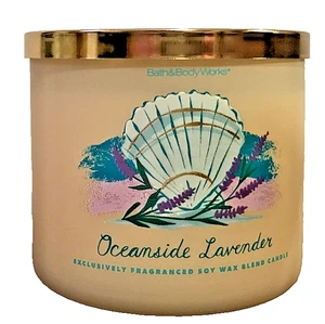 OCEANSIDE LAVENDER CANDLE LARGE 14.5oz 3 wick Bath Body Works SOY WAX BLEND NIB - Picture 1 of 3