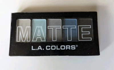 L.A. COLORS 5 Color Matte Eyeshadow Palette CEM474 BLUE DENIM MAKEUP New Sealed - Image 1 of 4