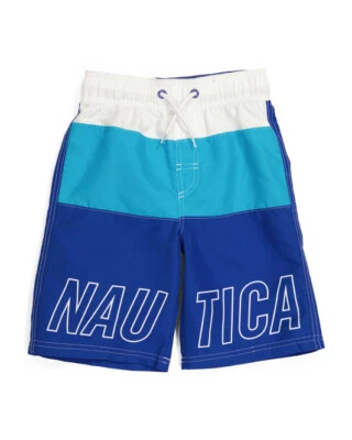 Pantalones Cortos/Trunks NAUTICA Big Boys M (10-12) UPF 50 Colorblock Nuevos con Etiquetas Foto 1 de 2