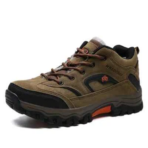 Zapatos de senderismo de cuero de gamuza para hombre Resistencia al desgaste Antideslizantes Zapatos de trekking de caña baja - Imagen 1 de 21
