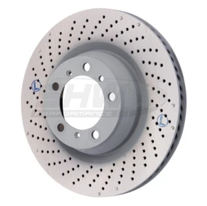 SHW Left Rear Drill Rotor (99735240502) Fits 07-13 911 Turbo 3.8L w/o Ceramics - Picture 1 of 10