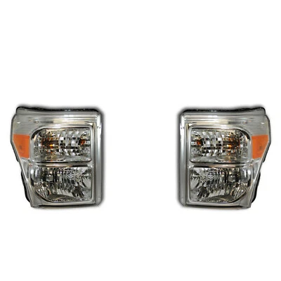 OEM NEW 2011-2016 Ford F-250, F-350 PAIR Headlight Lamps -Both Sides RH LH - Image 1 of 3