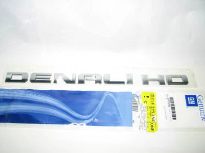 GMC SIERRA CHROME "DENALI HD" DOOR EMBLEM  2011-2017 NEW OEM  25779765 - Image 1 of 3