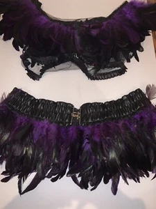 giubbotto piuma viola festival rinascimentale con pezzo in vita Midevil - Foto 1 di 3