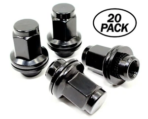 Set Of 20 Black OE Factory Style Lug Nuts 14x1.5 for Toyota Tundra Sequoia 1.8" - Picture 1 of 9