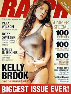 @ HEADLINE BOARD - CELEBRITY:  RALPH Summer Issue 2001 KELLY BROOK I do the iron - Bild 1 von 1