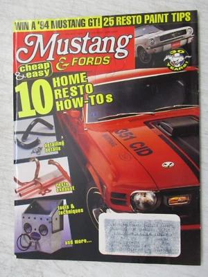 MUSTANG & FORDS MAGAZINE JAN 1994 HOME RESTO HOW TOS EXHAUST DETAILING PAINTING Foto 1 de 2