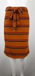 Sweet Claire skirt small jersey stretch pencil knee length striped tie EUC - Picture 1 of 10