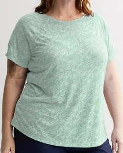 CAMISETA TEK GEAR ADAPTIVE CORE RAGLÁN CORTA SLV CUELLO REDONDO BURNOUT MUJER PLUS 3X ¡NUEVA CON ETIQUETAS! - Imagen 1 de 5
