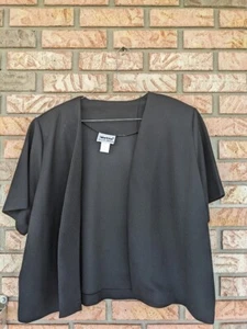 Anthony Richards-Women Plus Blazer Jacket-Size 20-Black-Long Sleeve-Open Front - Picture 1 of 4