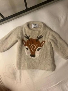 Old Navy cozy dear sweater 3-6 months - Picture 1 of 3