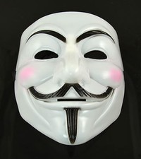 V for Vendetta Anonymous Guy Fawkes Masquerade Halloween EDC Mask Pink cheek