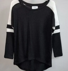 Girls Old Navy Black White Knit Sweater Top-Worn Once-Size XS 5-Very Soft - Picture 1 of 4