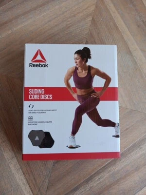 Discos deslizantes Reebok Core deslizadores de entrenamiento de doble cara para alfombras y madera dura nuevos Foto 1 de 3