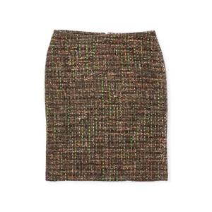 Talbots Womens Tweed Skirt 2 Petite Straight Knee Multicolor Work Wear - Picture 1 of 2