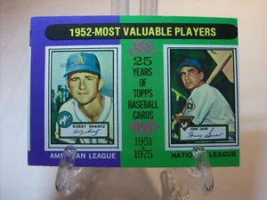 1975 Topps Baseball Card #190 1952 MVPs (90813) - Picture 1 of 2
