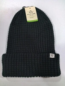 Alpine Design Womens Black Slouchy Waffle Beanie Hat One Size. NWT!!! D32 - Picture 1 of 3