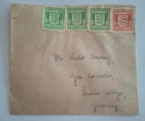 1940 to 1945 Guernsey occupation stamps on cover date indistinct see details - Picture 1 of 2