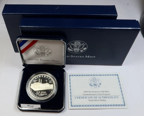2006 | SILVER Proof Dollar San Francisco Old Mint Commemorative Coin Set #43359Q Cover