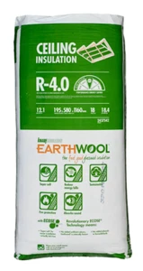 R4.0 580mm Knauf Earthwool Ceiling Insulation Batts - Picture 1 of 3