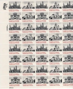 1980 15 cent Architecture Full Sheet of 40 Scott #1838-1841, Mint NH - Picture 1 of 1