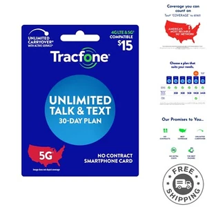 Unlimited Talk & Text Plan - 30 Days for $15 with Nationwide Coverage - Picture 1 of 8