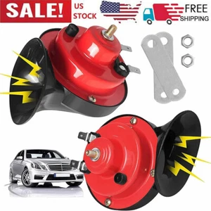 2PC 12V 300DB Super Loud Train Air Horn Waterproof Motorcycle Car Truck SUV Boat - Picture 1 of 16
