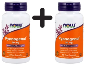 2 x NOW Foods Pycnogenol, 30mg with 300mg Bioflavonoids - 60 (588,89 EUR/kg) - Bild 1 von 1