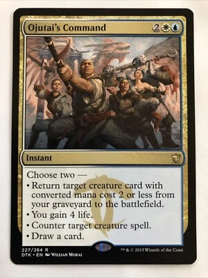 MTG Dragons of Tarkir Ojutai's Command 227/264 LP Rare - Image 1 of 2