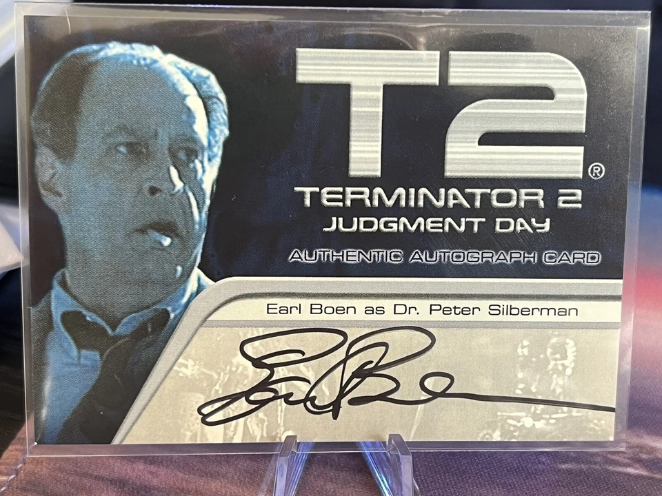 2003 Artbox Terminator 2: Judgement Day FilmCardz Earl Boen Auto 0x4k - Image 1 of 2