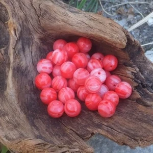 50 Perles de verre Orange nuancer blanc 8mm - Imagen 1 de 1