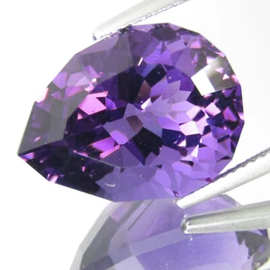 14.38Cts Beauteous Natural Uruguay Amethyst Pear Custom Cut Collection Gemstone - Picture 1 of 8