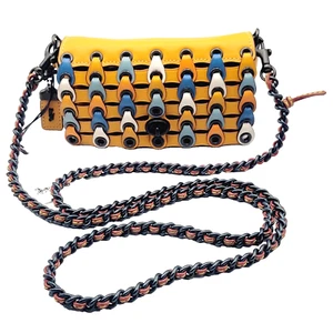 Coach 1941 Dinkier Crossbody Colorblock Link Glove Tanned Leather MSRP $450 NWT - Picture 1 of 9