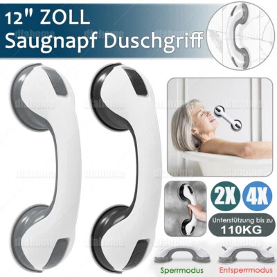 2x Badewannengriff Duschgriff Badewanne Haltegriff Saugnapf Sauggriff Duschhilfe - Bild 1 von 4